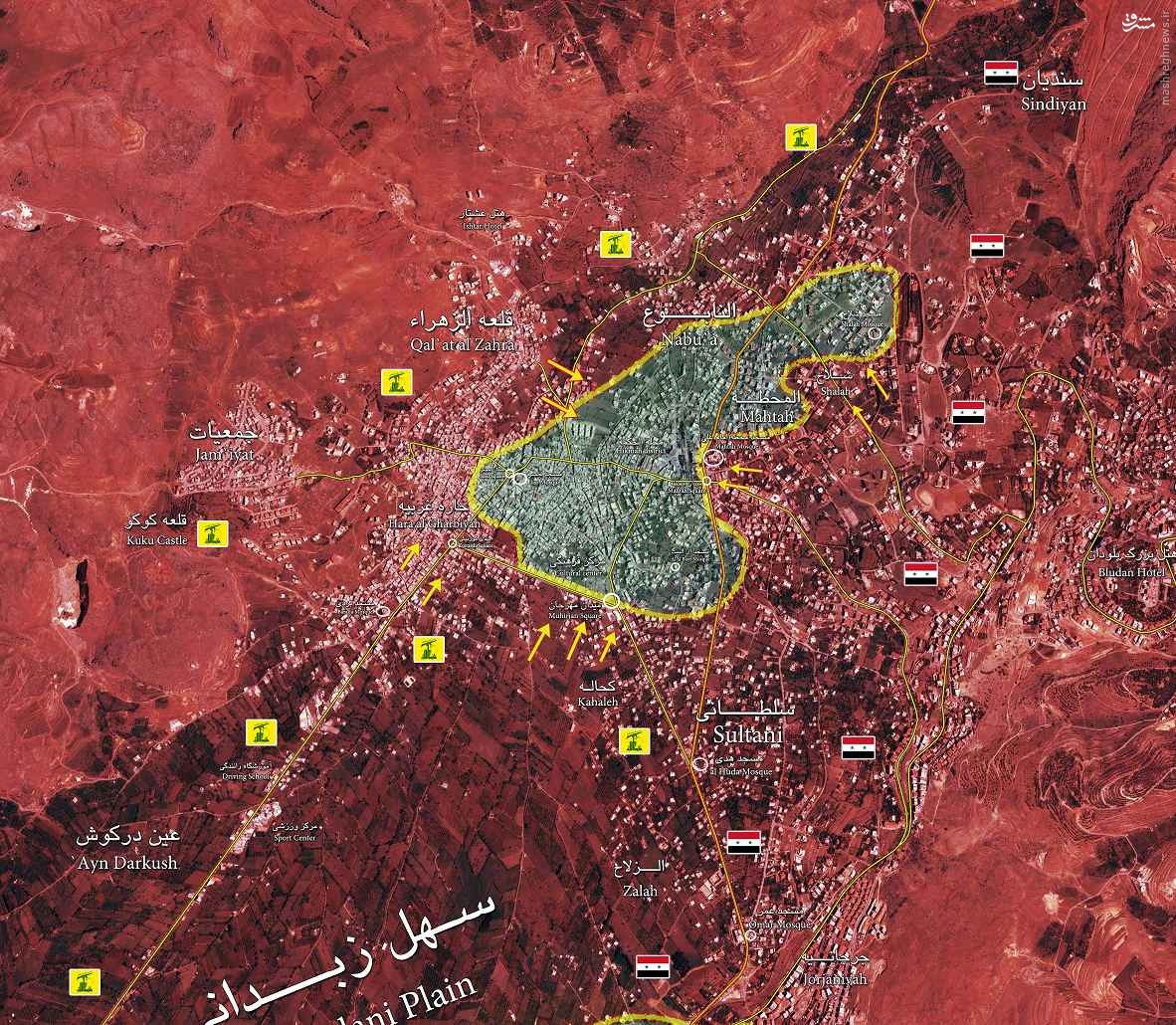 پیشرویهای کوبنده حزب الله در زبدانی – تسلیم بیش از 80 تروریست به ارتش سوریه و حزب الله – خارج شدن زبدانی از مذاکرات آتش بس/در دست ویرایش