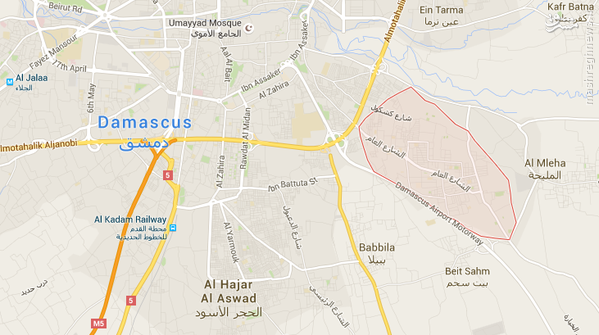 حمله موشکی به دانشگاه دمشق+تصاویر