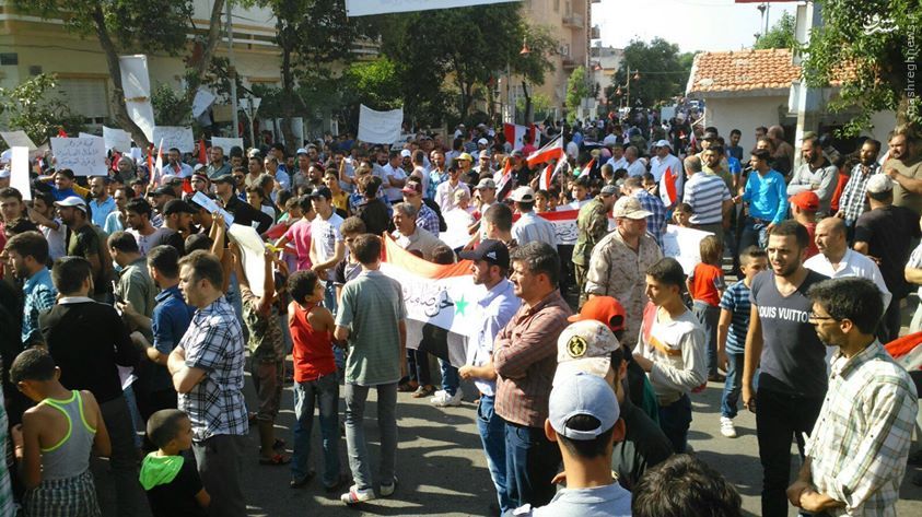 اعتراض مردم حمص نسبت به وخامت اوضاع فوعه و کفریا
