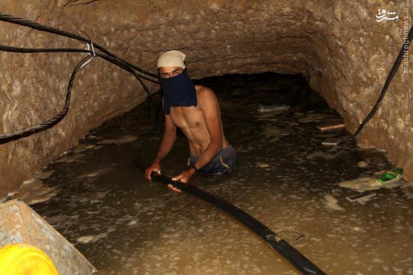 مصر تونلهای غزه را به آب بست+تصاویر