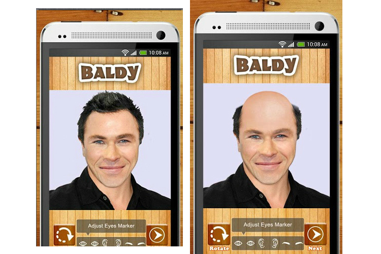 زوم‌اپ: ویرایش طنزآمیز عکس‌ها با اپلیکیشن Baldy : Bald Photo Editor