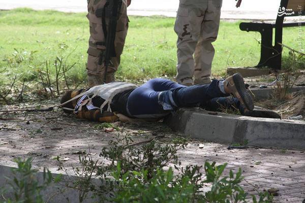 لحظه هلاکت عامل انتحاری در بغداد+تصاویر