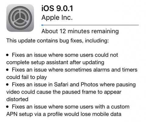 اپل نسخه‌ی 9.0.1 iOS را برای رفع باگ‌ها ارائه کرد