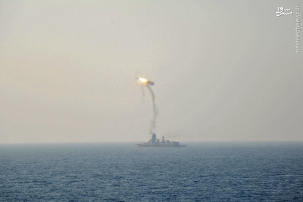 عکس/ آزمایش موشکی نیروی دریایی هند