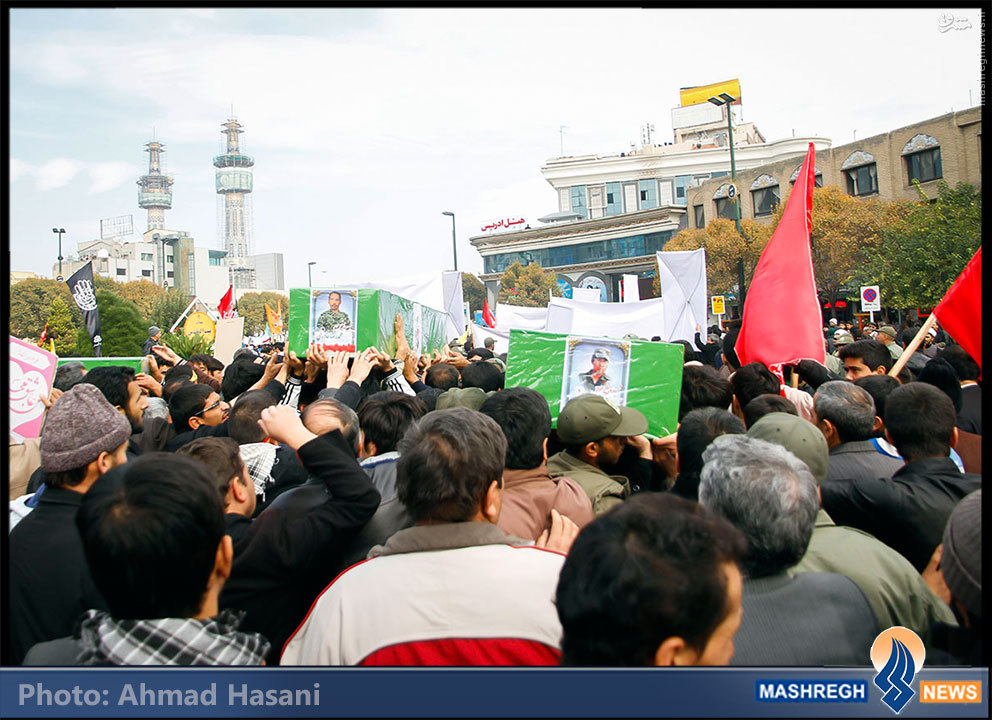 تصاویر/ بدرقه سردارِ «لشکر فاطمیون» تا درزوازه آسمان