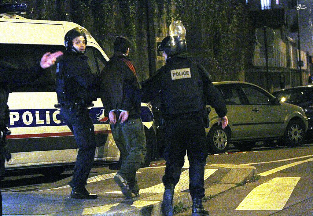 عکس/ دستگیری یک مظنون در پاریس