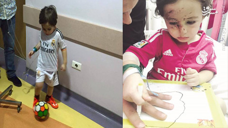 تماس تلفنی کریستیان رونالدو با کودک مجروح لبنانی+تصویر