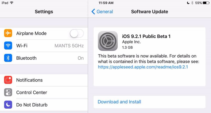 اپل بتای عمومی iOS 9.2.1 را منتشر کرد