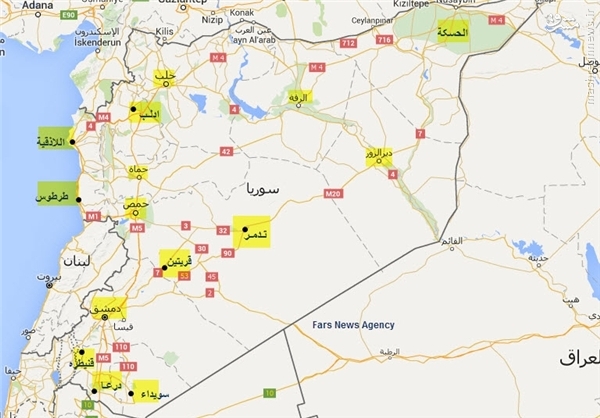 آخرین وضعیت میدانی در 4 استان سوریه +نقشه