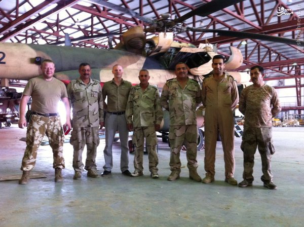 پیمانکاران نظامی روس در پایگاه ارتش عراق+عکس
