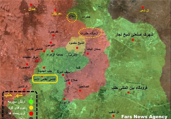 ادامه پیشروی ارتش سوریه در غرب شهر حلب