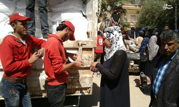امدادرسانی هلال احمر سوریه به مردم حماه+عکس