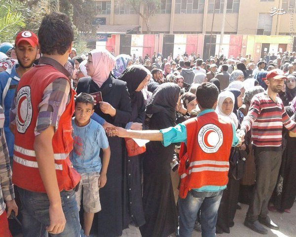 امدادرسانی هلال احمر سوریه به مردم حماه+عکس
