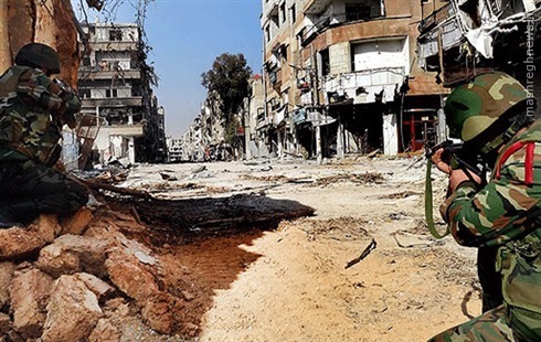 درگیری ارتش سوریه با تروریستها در حمص+نقشه