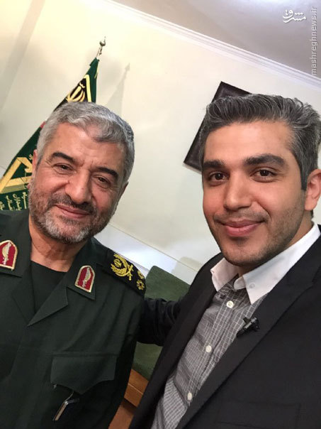 عکس/ سلفی خبرنگار معروف با فرمانده سپاه