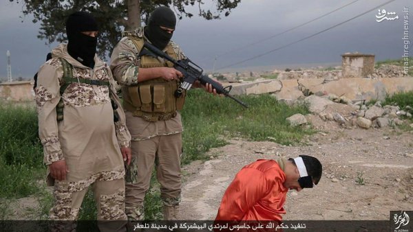 اعدام شهروند عراقی توسط داعش بجرم جاسوسی+عکس