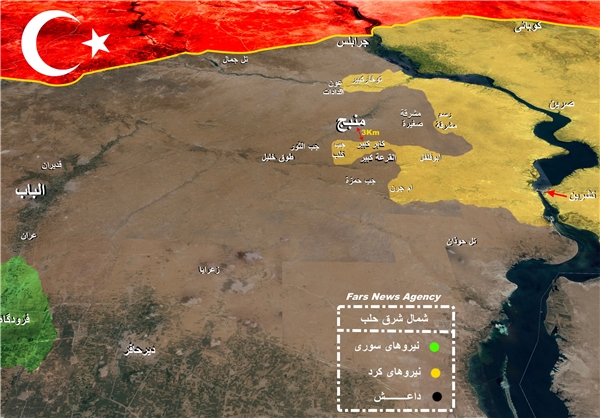 اخبار عملیات کردهای سوریه برای آزادسازی «منبج» حلب +نقشه