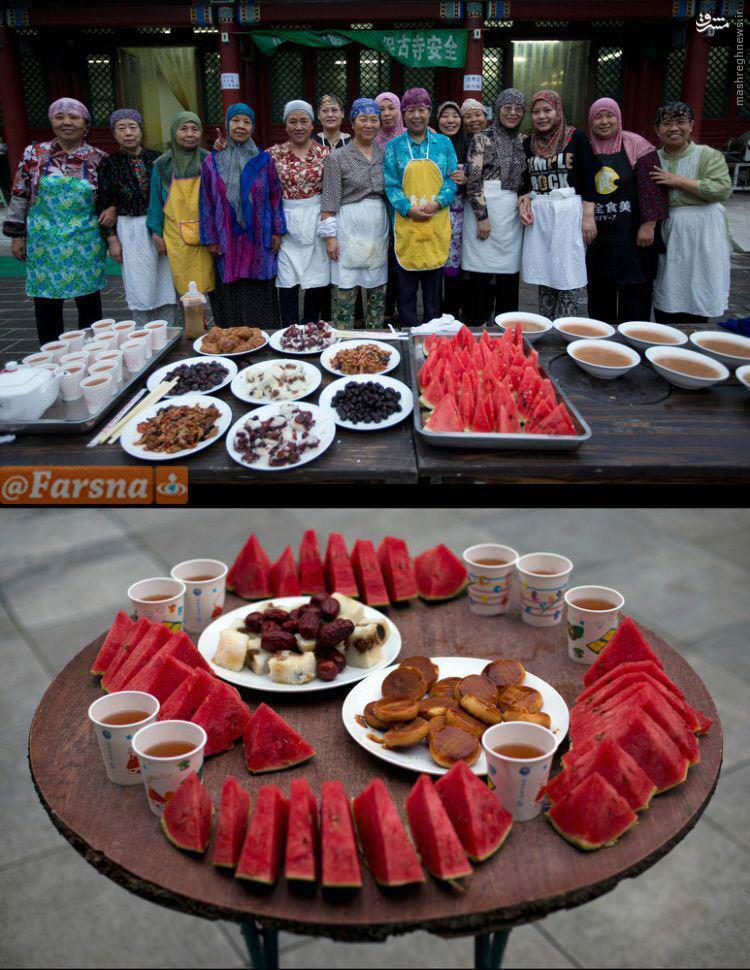 عکس/ سفره افطاری مسلمانان چین