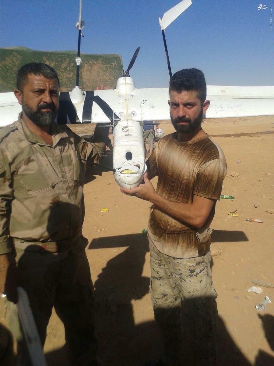سقوط پهپاد داعش در رقه+عکس
