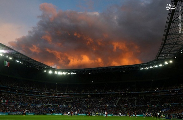 عکس/ نمایی زیبا از بازی ایتالیا و بلژیک