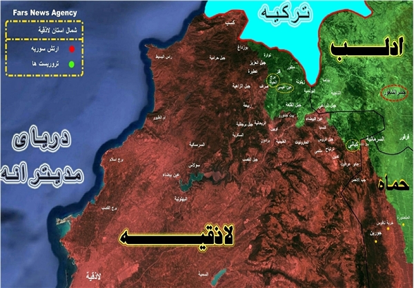 آزادسازی چندین روستا و ارتفاع مهم در لاذقیه +نقشه