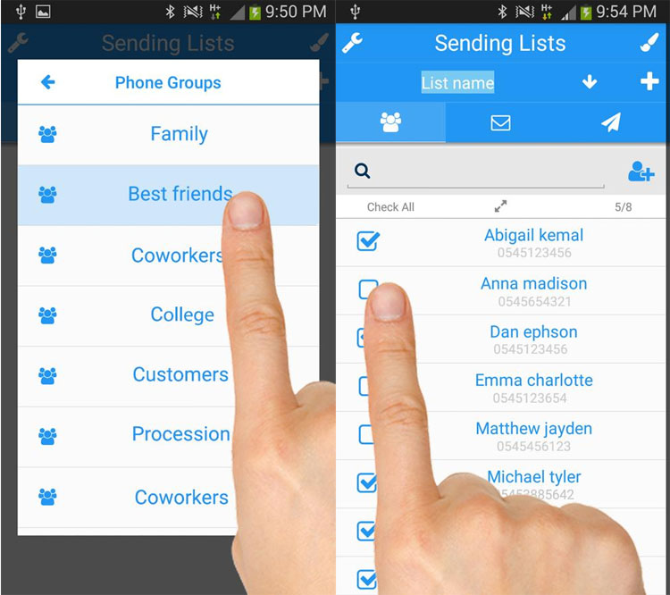 ارسال پیامک های گروهی به مخاطبان با Multi SMS & Group SMS - زوم‌اپ