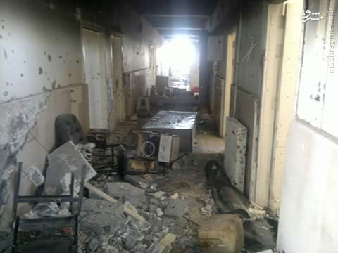 تخریب بیمارستان دیرالزور توسط داعش+عکس