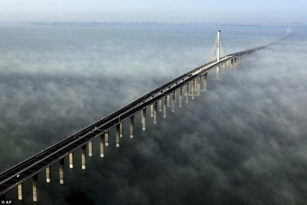 طولانی‌ترین پل دریایی جهان ساخته شد +عکس