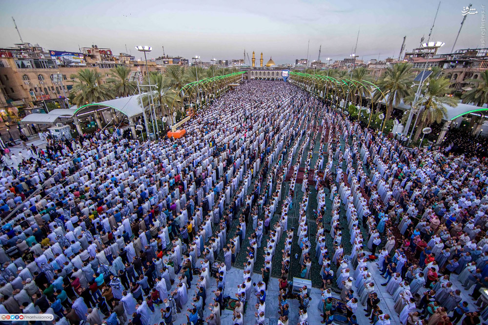 عکس/ نماز عید فطر در بین الحرمین