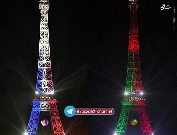 عکس/ برج ایفل در آستانه فینال یورو 2016