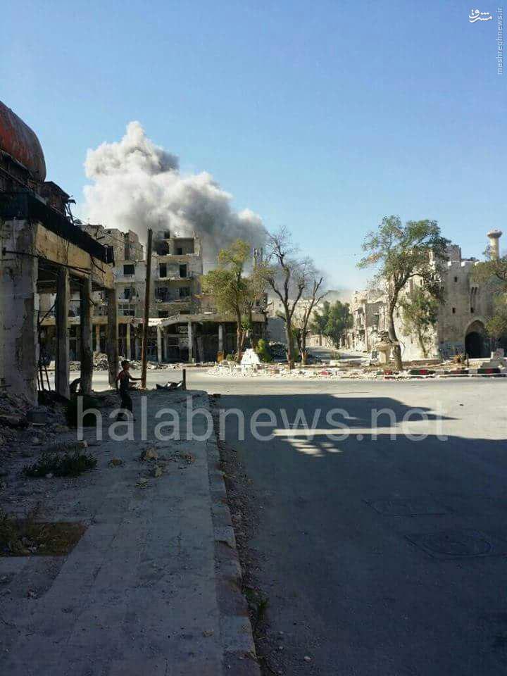تشدید حملات موشکی تروریستها به محلات حلب+عکس و فیلم
