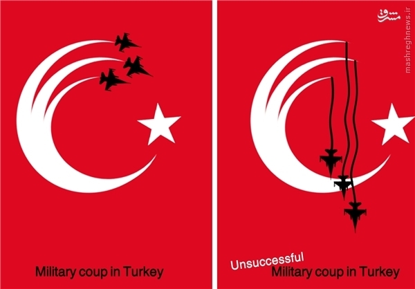 واکنش کارتونیست‌ها به کودتای نظامی در ترکیه