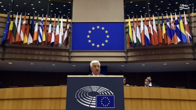 سخنرانی صریح محمود عباس در پارلمان اروپا + تصاویر