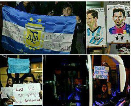 عکس/ درخواست مردم آرژانتین از مسی