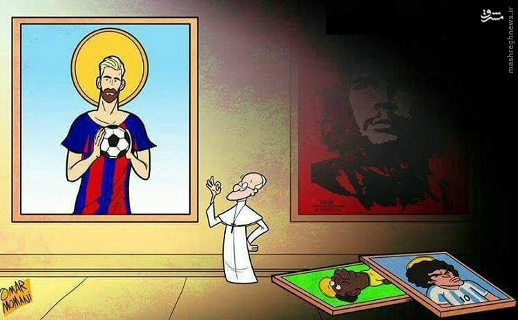کاریکاتور/ «پاپ» محو در مسی شد