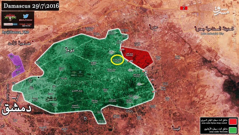 عملیات ارتش سوریه در غوطه شرقیه دمشق