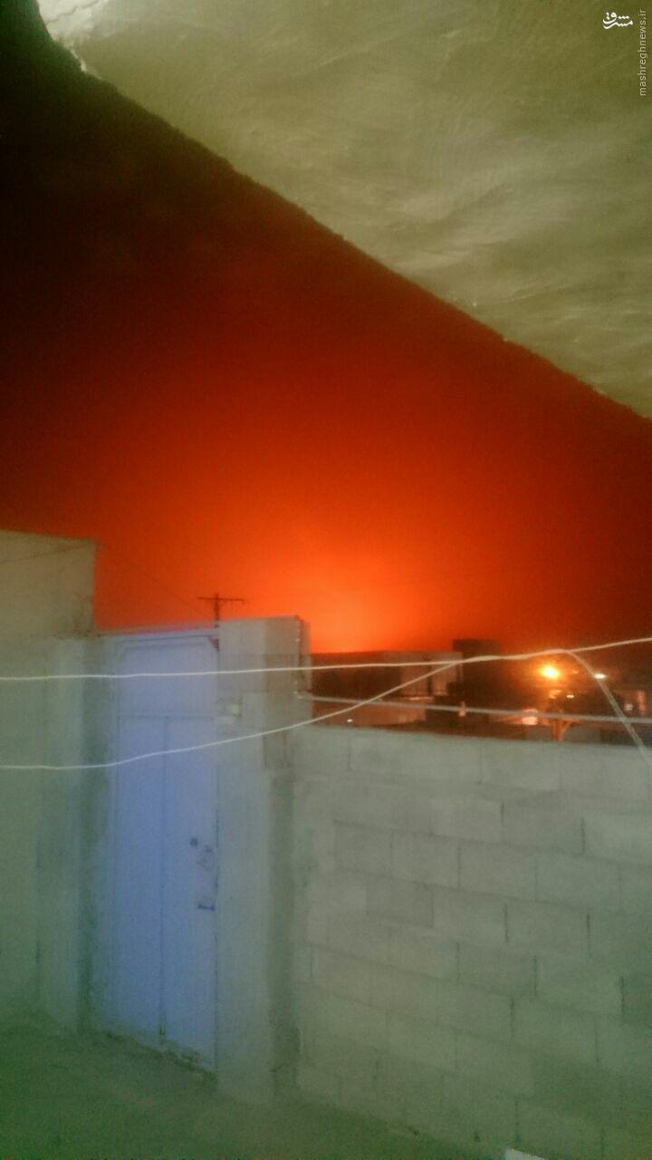 عکس/ آسمان گناوه قرمز شد