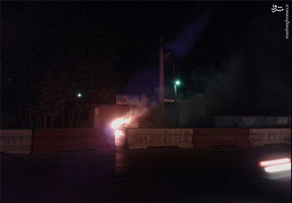 آتش‌سوزی مگان پلیس‌راه در ساری +تصاویر
