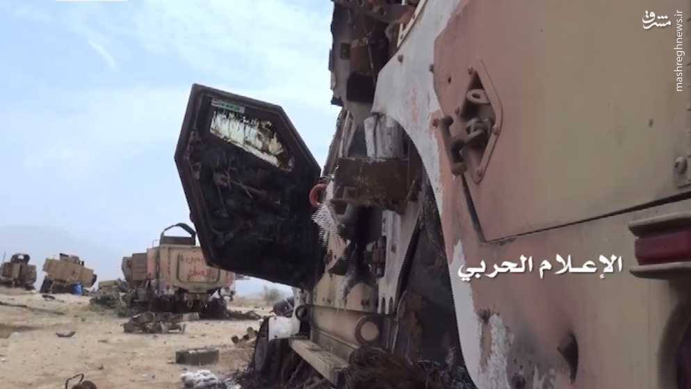 انهدام 19 زرهی ارتش عربستان در جیزان+عکس