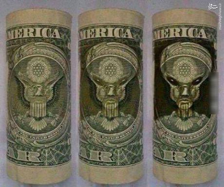 عکس/ تصویر واقعی روی دلار