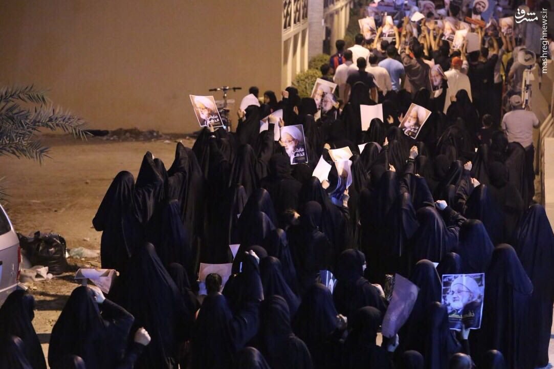 تشدید محاصره اقامتگاه آیت الله قاسم در بحرین+عکس