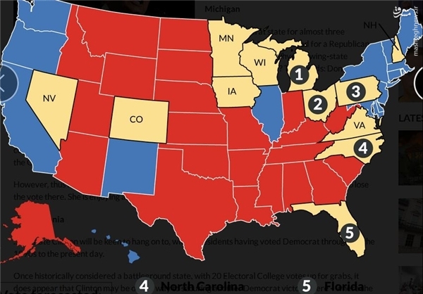 کدام ایالت‌ها رئیس‌جمهور آینده آمریکا را مشخص می‌کنند؟