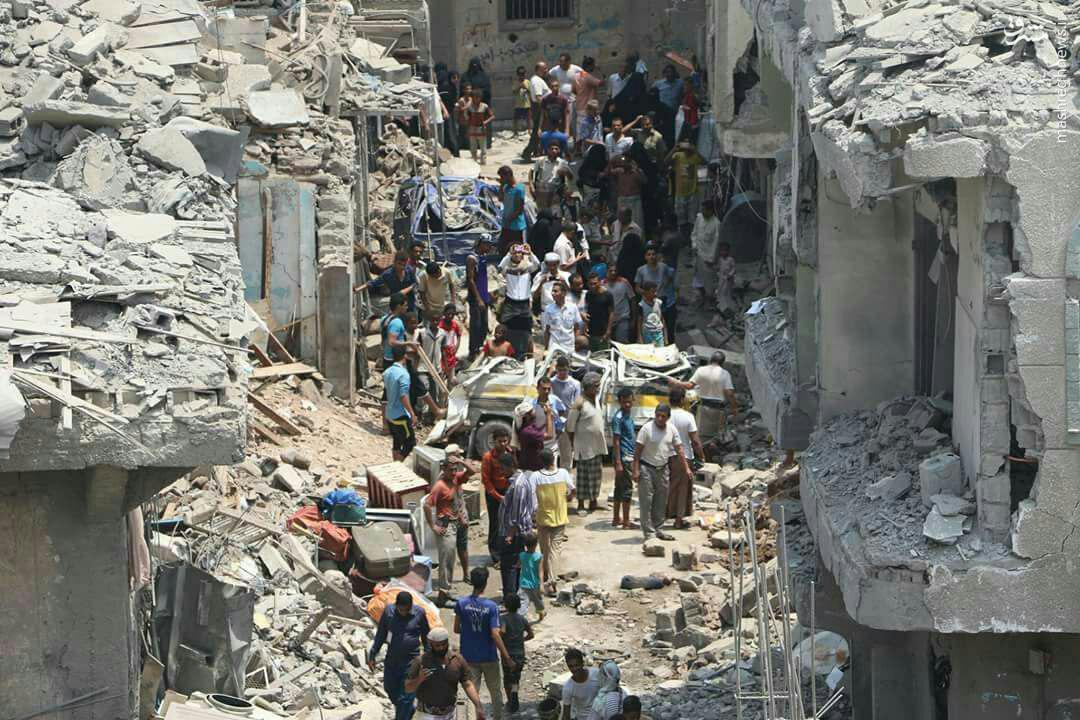 124 شهید و زخمی در بمباران بازار یمنی+عکس