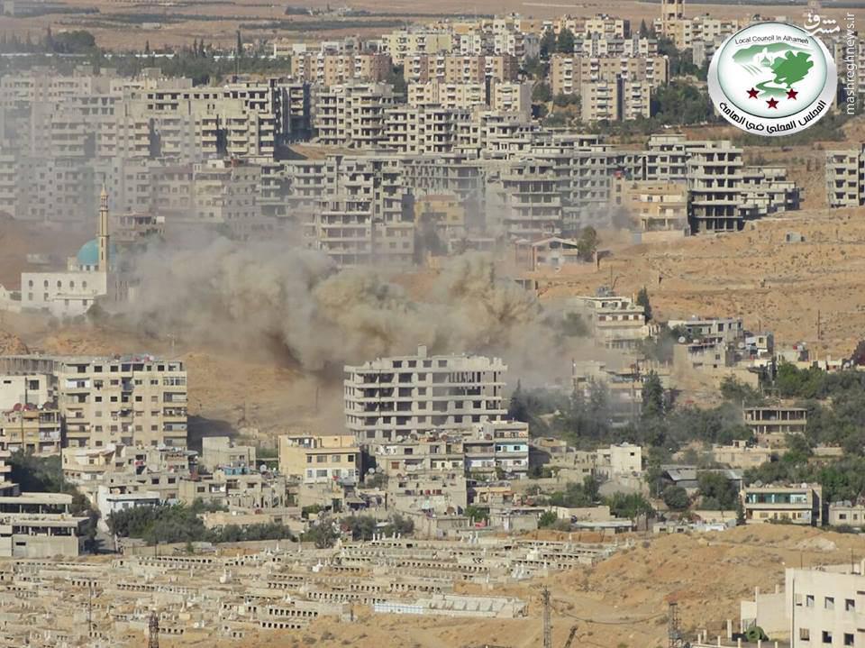 ادامه درگیری ها در غوطه غربی دمشق+عکس