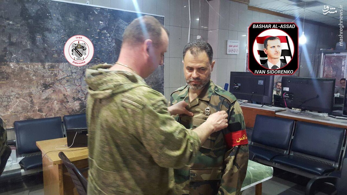تقدیر روسیه از فرماندهان لواء القدس سوریه+عکس