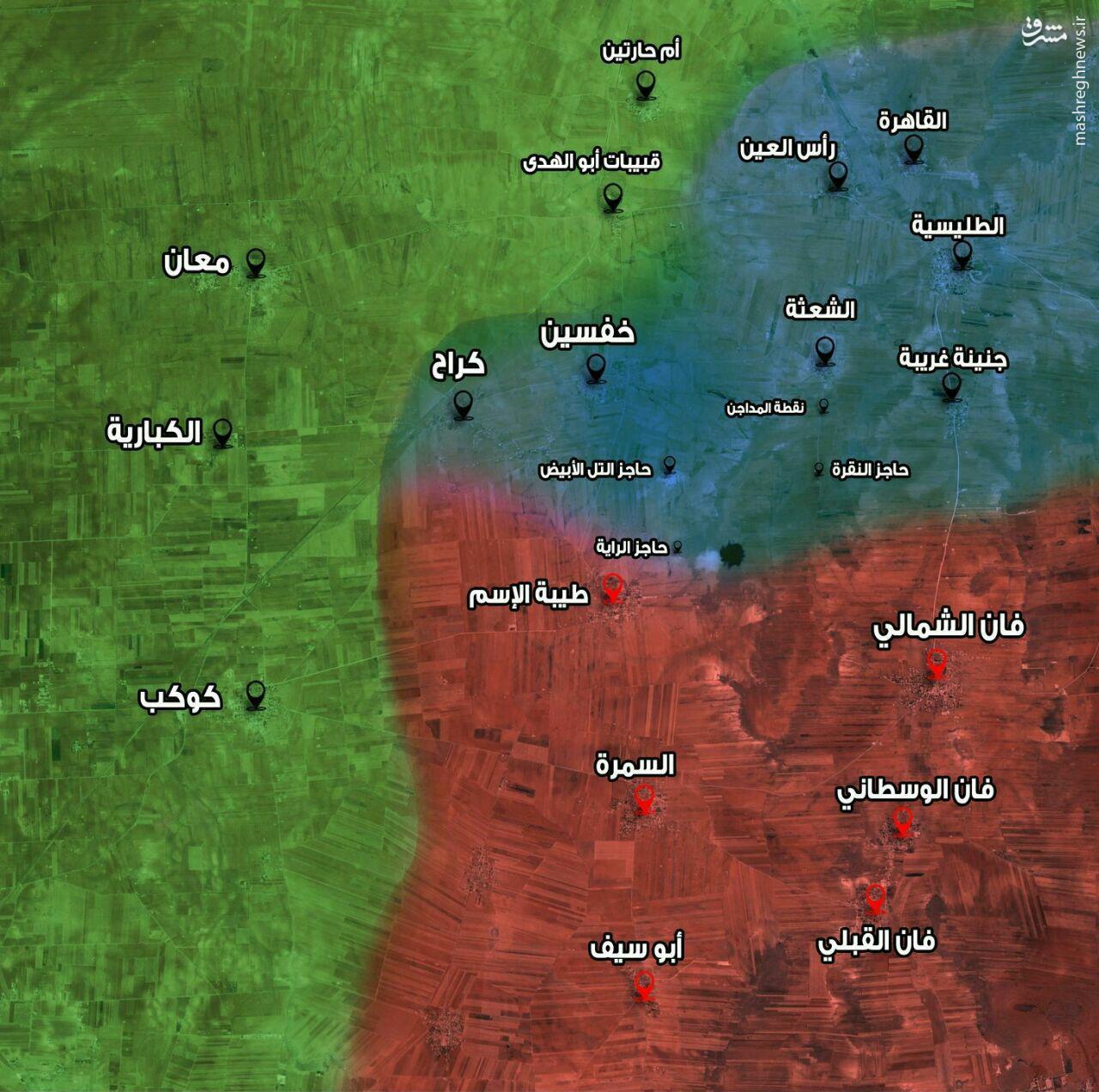 پیشروی برق آسای ارتش سوریه در حماه+نقشه
