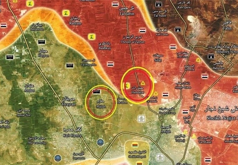ارتش سوریه اردوگاه حندرات را به کنترل کامل خود در آورد
