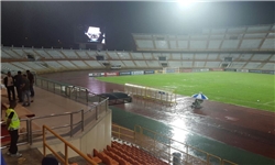 بارش باران بازی ایران - سوریه را به تاخیر انداخت