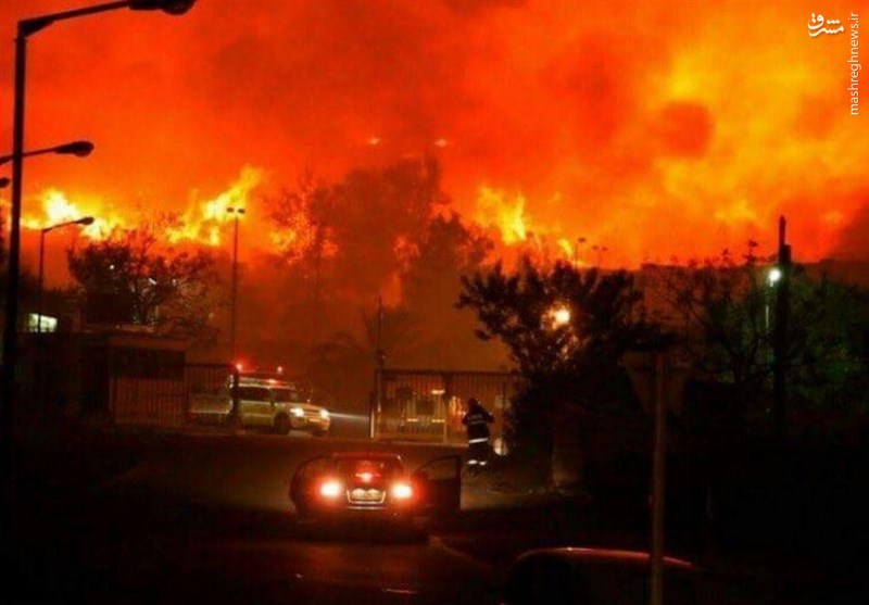 زخمی شدن بیش از ۱۳۰ نفر بر اثر آتش سوزی‌های حیفا و تخلیه ۱۲ منطقه+تصاویر
